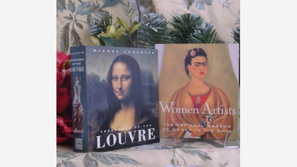 Miniature Art Books - "The Louvre" and "Women Artists" - Free Shipping!