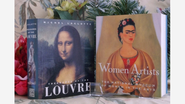 Miniature Art Books - "The Louvre" and "Women Artists" - Free Shipping!