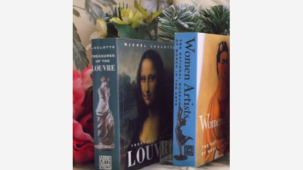Miniature Art Books - "The Louvre" and "Women Artists" - Free Shipping!
