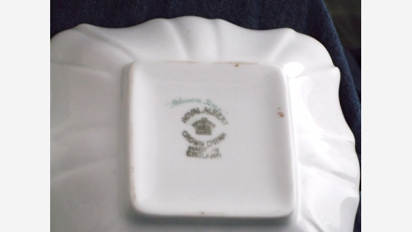 Royal Albert Crown China Square Dish - "Blossom"