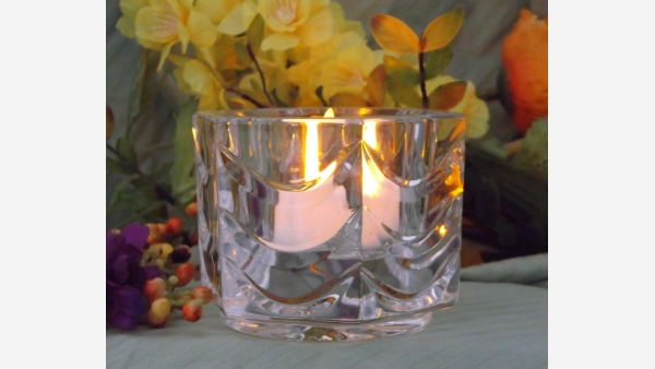 Crystal Tea-light Votive Holders - Group of Three