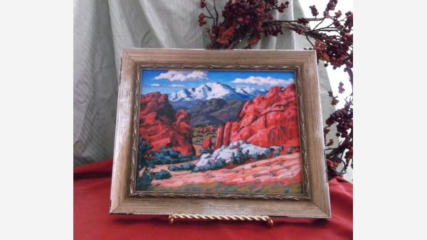 Original Acrylic Painting - Red-Rocks Formation