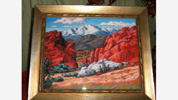 Original Acrylic Painting - Red-Rocks Formation