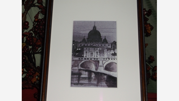 Original Watercolor - European Bridge