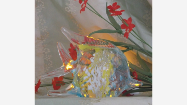 Murano-Art-Glass Figurine - Angelfish - Free Shipping!