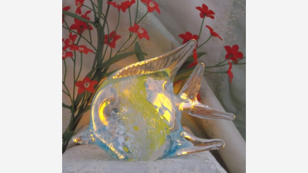 Murano-Art-Glass Figurine - Angelfish - Free Shipping!