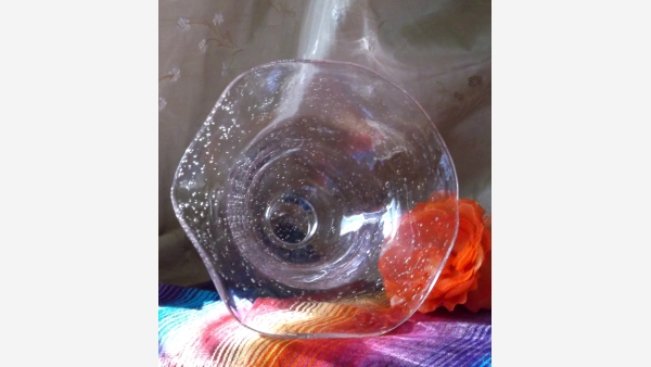 home-treasures.com - Pale Pink Art-Glass Compote - Free Shipping!