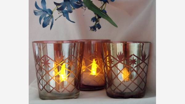 Jessica McClintock Set-of-Three Votive Holders