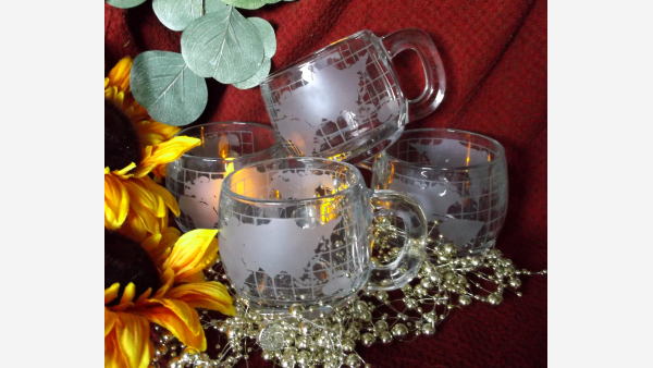 home-treasures.com - Nescafe Globe Glass Mugs - Free Shipping!