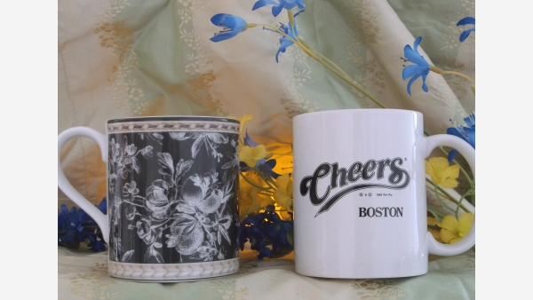 Pair Collectible Coffee Mugs - Royal Doulton and "Cheers" - Free Shipping!