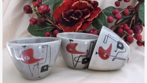 home-treasures.com - WEG Pottery Cups - Set of 3 - Free Shipping!