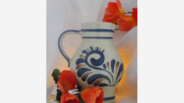 German Handcrafted Stoneware Ewer - A Fine Gift! - Free Shipping!