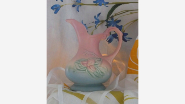 Vtg. HULL Art Pottery Ewer in Wildflower Design - A Fine Gift! - Free Shipping!