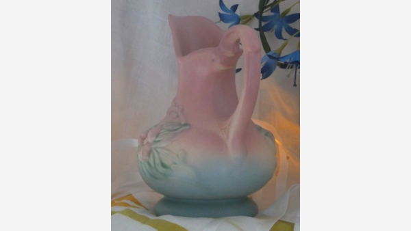 Vtg. HULL Art Pottery Ewer in Wildflower Design - A Fine Gift! - Free Shipping!