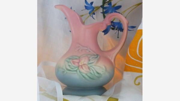 Vtg. HULL Art Pottery Ewer in Wildflower Design - A Fine Gift! - Free Shipping!