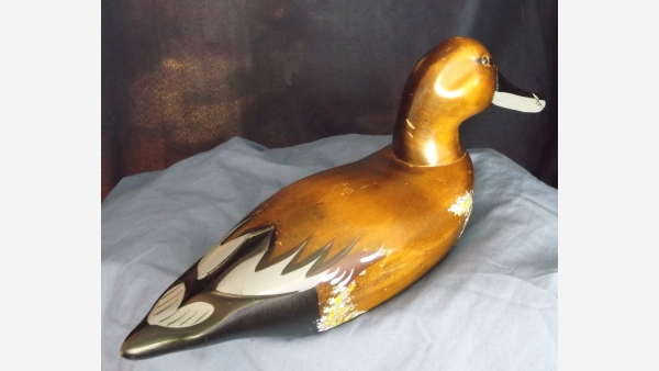 Wood painted duck decoy