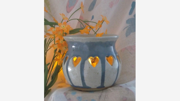 Pair Rustic Handcrafted Votives - Free Shipping!