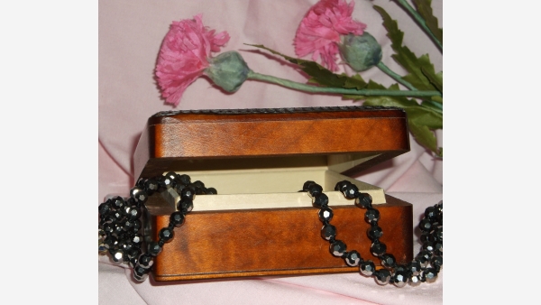 European Handcrafted Wood Jewelry Box - Hinged Lid