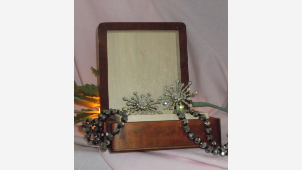 European Handcrafted Wood Jewelry Box - Hinged Lid
