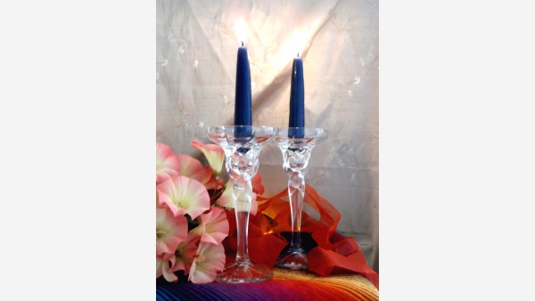 home-treasures.com - Crystal Taper Holders - Pair - Free Shipping!