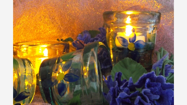 home-treasures.com - "Sea-Glass" Votives - Set of 4 - Free Shipping!