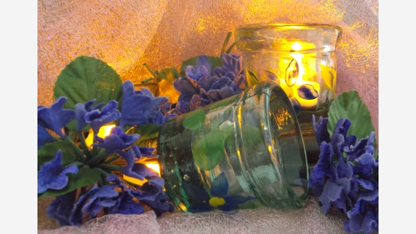 home-treasures.com - "Sea-Glass" Votives - Set of 4 - Free Shipping!