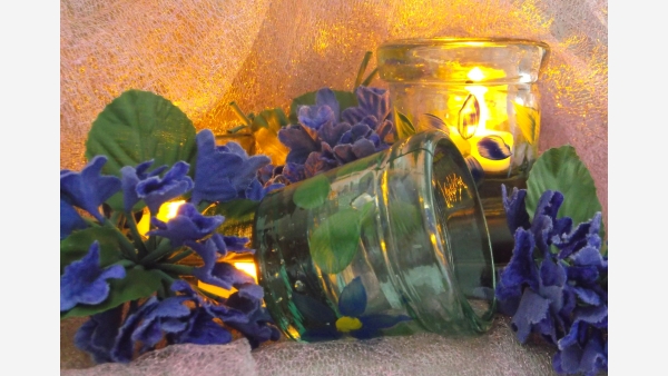 home-treasures.com - "Sea-Glass" Votives - Set of 4 - Free Shipping!