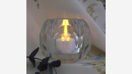Crystal Votive-Holder - Multi-faceted