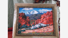 home-treasures.com Acrylic Painting Red-Rocks Original Acrylic Painting - Red-Rocks Formation