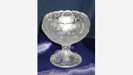 home-treasures.com  Fenton Compote Dish Fenton Water Lily Compote Dish