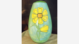 home-treasures.com - Rena de Santa Fe Vase - Yellow Flower home-treasures.com - Rena de Santa Fe Vase - Free Shipping!