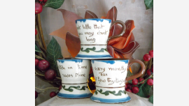 home-treasures.com - Torquay Ware Mugs - Charming for Cottage home-treasures.com - English Torquay Ware - Set of 3 - Free Shipping!