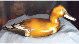 Wood painted duck decoy