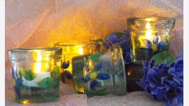 home-treasures.com - "Sea-Glass" Votives - Set of 4 - Free Shipping!