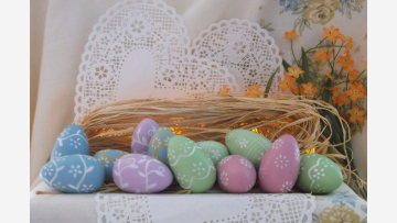 Decorative Pastel Eggs - Set of 12 - Free Shipping!