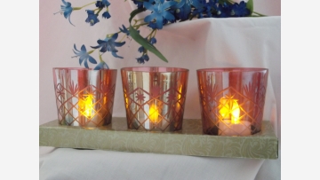 Votives in Gift Box - Etched Design - Free Shipping!