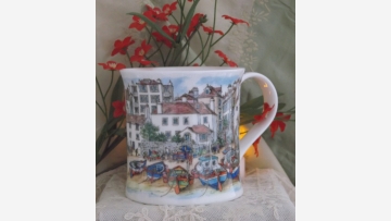 Pair English Mugs - Cottage Scenes - Free Shipping!