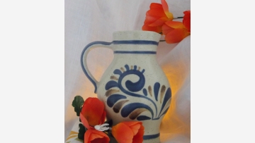 German Salt-glaze Milk Pitcher - Handcrafted - Free Shipping!