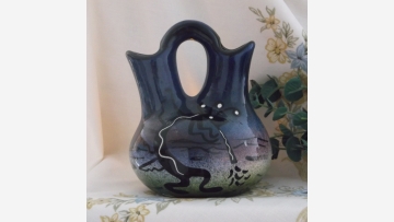 Rare "Kokopelli" Wedding Vase - by Mana-USA - Free Shipping!