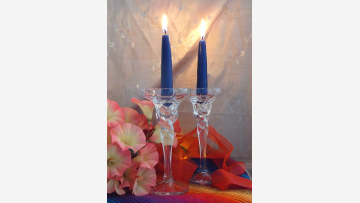 Crystal Taper Holders - Elegance for the Holidays! - Free Shipping!